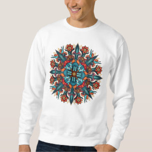 Sweatshirt Trippy Psychedelic Super champignon Mandala Eyes