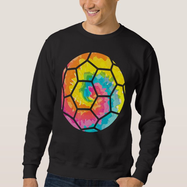 Sweatshirt Trippy Rainbow Hippie Tie Dye Handball (Devant)