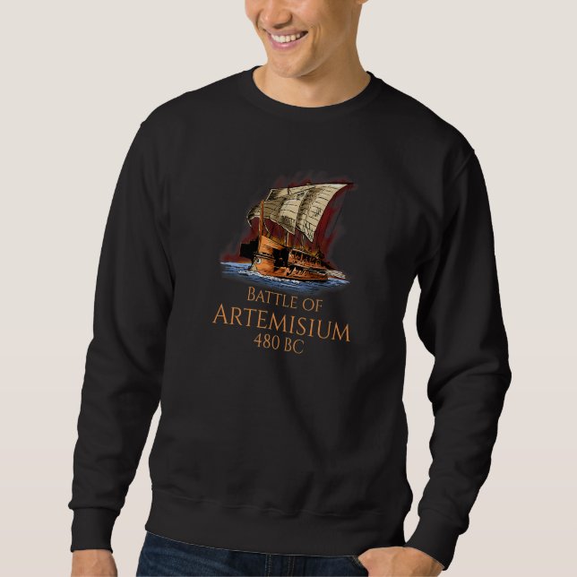 Sweatshirt Trirème Grecque  Bataille d'Artemisium  Histoire M (Devant)
