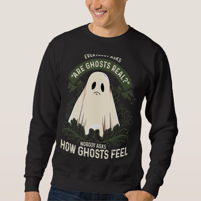 Sweatshirt Triste feuille fantôme Fantôme Paranormal chasse f (Devant)