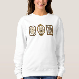 Sweatshirt Trois chats fantômes dans des cadres ornés | Hallo