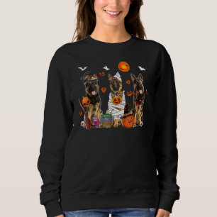 Sweatshirt Trois Chiens de Berger Allemand Sorcière Mummy Eff