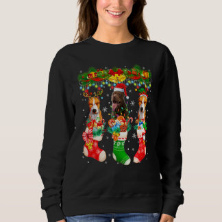 Sweatshirt Trois chiens Pit Bull Elfe Rennes du Père Noël à N