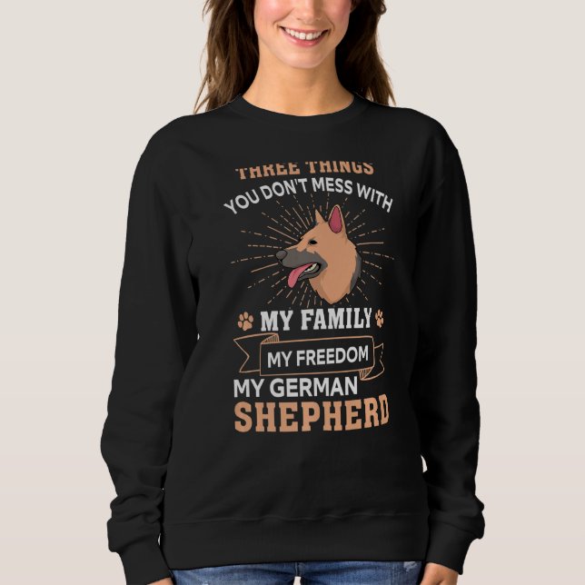 Sweatshirt Trois choses que vous ne manquez pas avec berger a (Devant)
