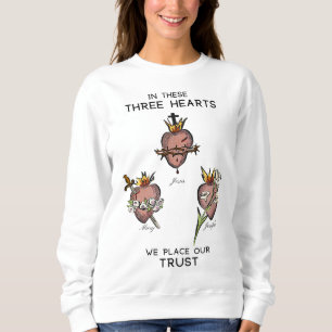 Sweatshirt Trois Coeurs Sacrés de Jésus Marie Joseph, JMJ, Ch
