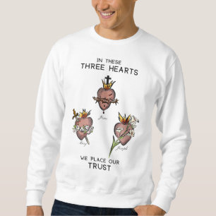 Sweatshirt Trois Coeurs Sacrés de Jésus Marie Joseph, JMJ, Ch