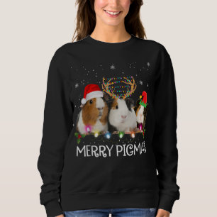 Sweatshirt Trois feux de Noël de porc de Guinée Noël Noël