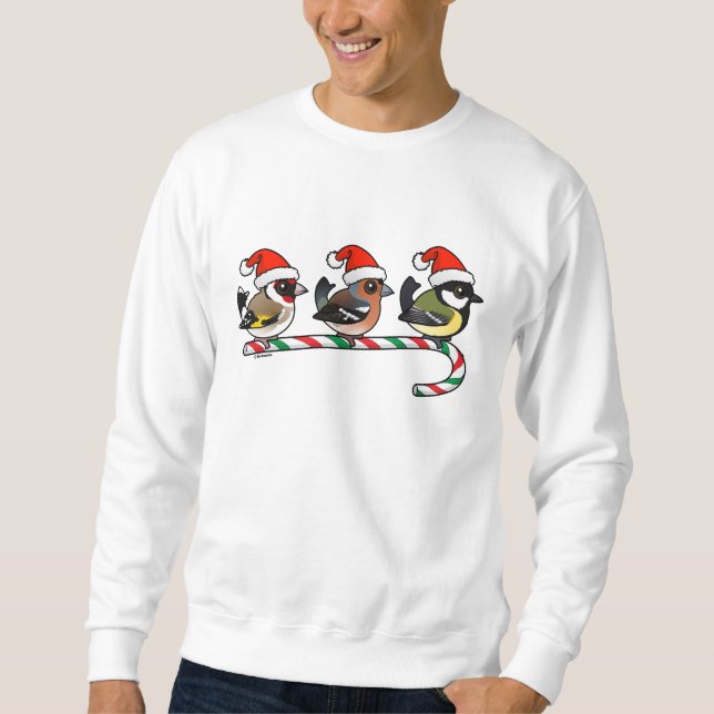 Sweatshirt Trois Finches de Noël (UE) (Devant)