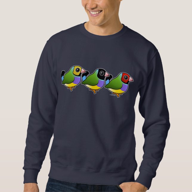 Sweatshirt Trois pinsons de Gouldian (Devant)