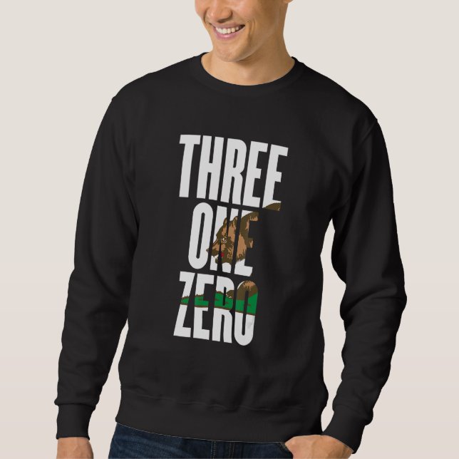 Sweatshirt Trois Un Zéro 310 indicatif régional Los Angeles C (Devant)