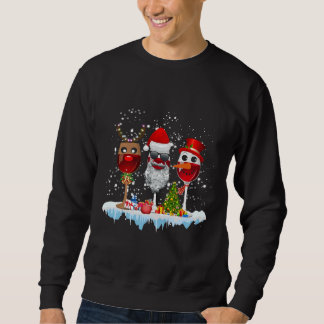 Sweatshirt Trois Verre De Vin Rouge Père Noël Pour Moi