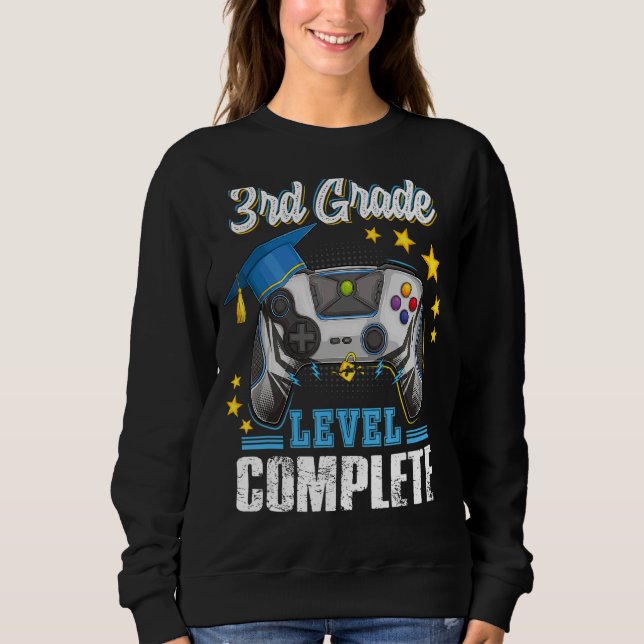 Sweatshirt Troisième niveau 3e année Complet Graduation Jeu G (Devant)