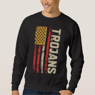 Sweatshirt Trojans Esprit Américain Vintage Patriotique