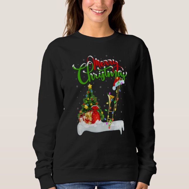 Sweatshirt Trombone Music  Xmas Decorations Trombone Christma (Devant)