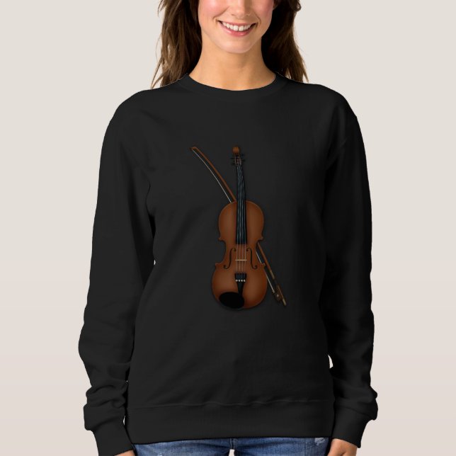 Sweatshirt Trompe L'oeil Violon Viola classique Musicien (Devant)