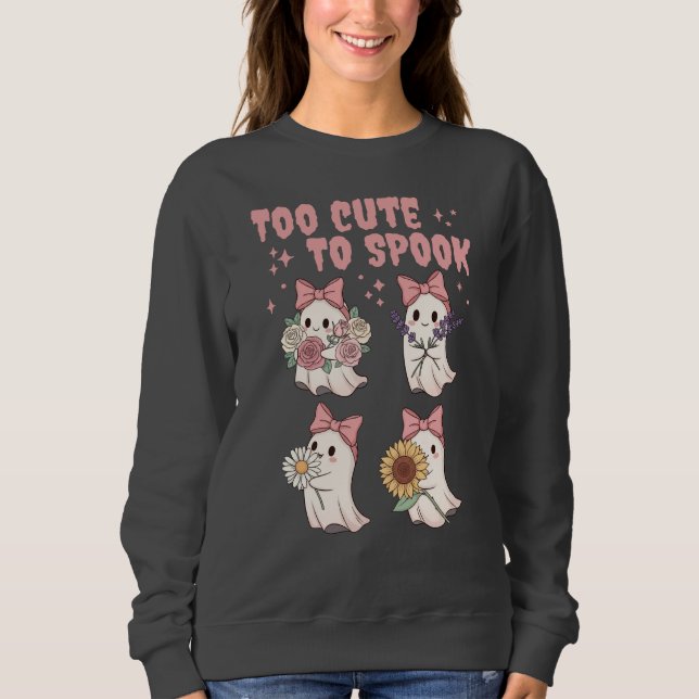 Sweatshirt Trop mignon pour faire peur (Devant)