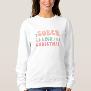 Sweatshirt Trop Sobre Pour Noël Pastel Retro Commodé