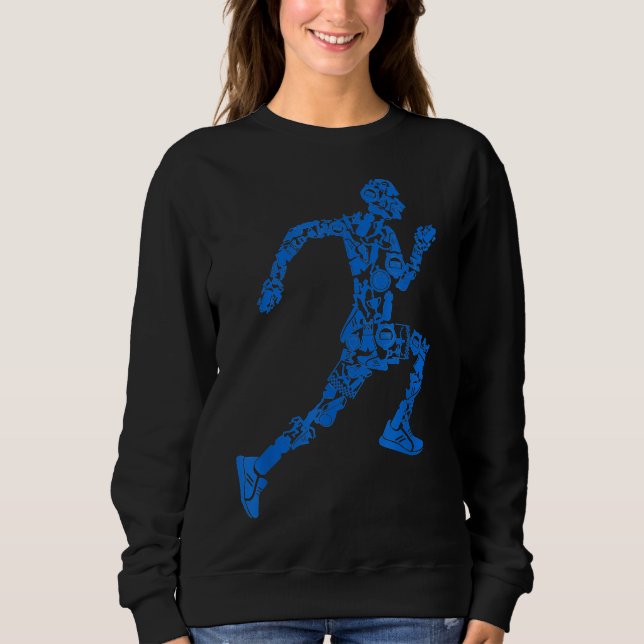 Sweatshirt Trophée Basket de sifflet de l'engrenage Stopwatch (Devant)