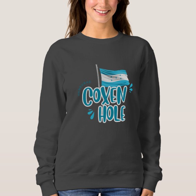 Sweatshirt Trou de Coxen avec le drapeau du Honduras (Devant)
