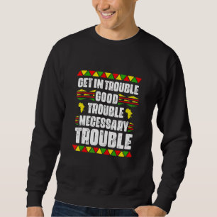 Sweatshirt Trouble Nécessaire Noir Pride Africain