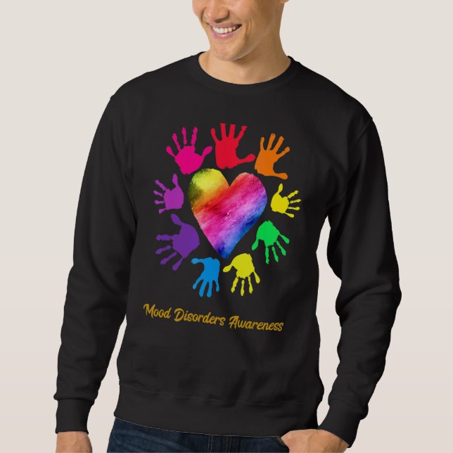 Sweatshirt Troubles de l'humeur Sensibilisation Mains trouble (Devant)