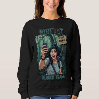 Sweatshirt Trouver Bigfoot Sasquatch Selfie Noir