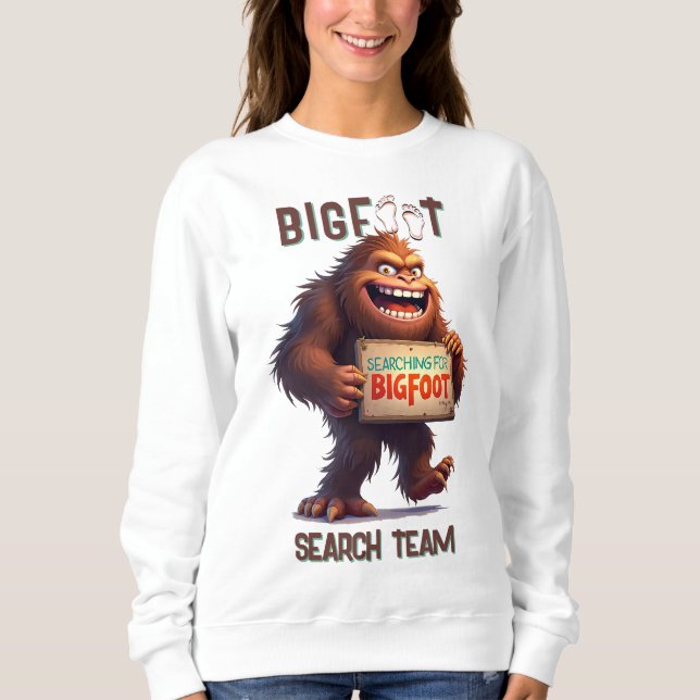 Sweatshirt Trouver Bigfoot Sasquatch Selfie Noir (Devant)