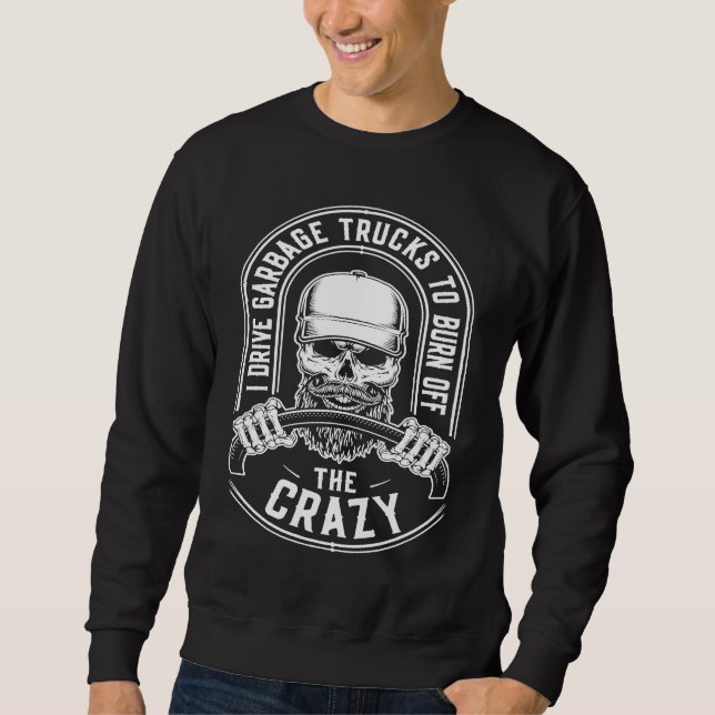 Sweatshirt Truck Driver Skull Trucking Big Rig  Trucker Garba (Devant)