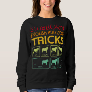 Sweatshirt Trucs de Bulldog anglais têtu Vintage