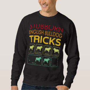 Sweatshirt Trucs de Bulldog anglais têtu Vintage