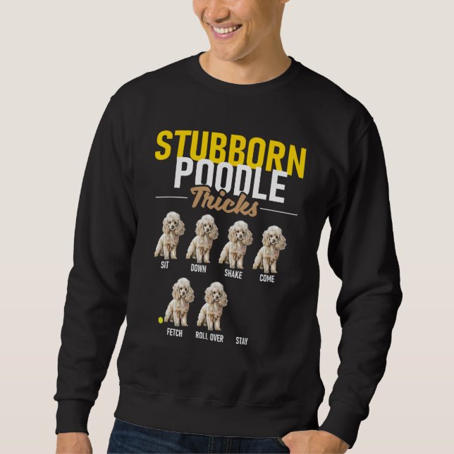 Sweatshirt Trucs de caniche têtu - Chien de chien chicot (Devant)