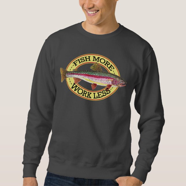 Sweatshirt Truite arc-en-ciel humoristique (Devant)