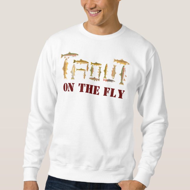 Sweatshirt TRUITE définie dans l'art de poissons (Devant)