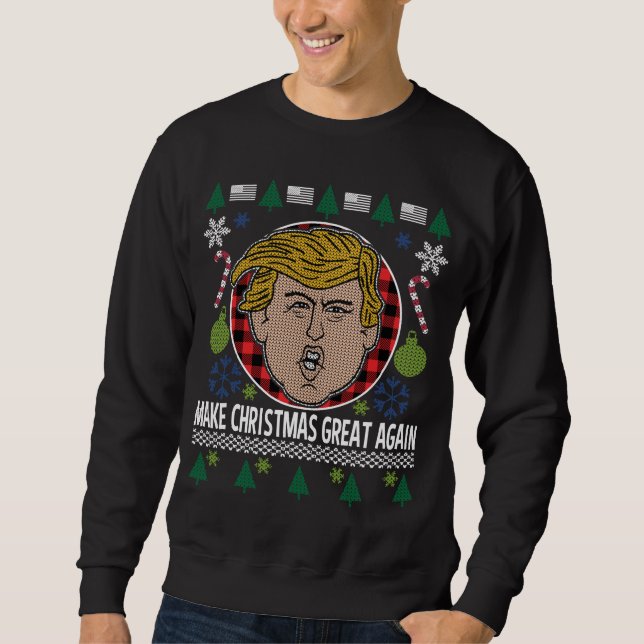 Sweatshirt Trump 2020 rend Noël super à nouveau laide (Devant)