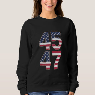 Sweatshirt Trump 2024 45 47 Vintage
