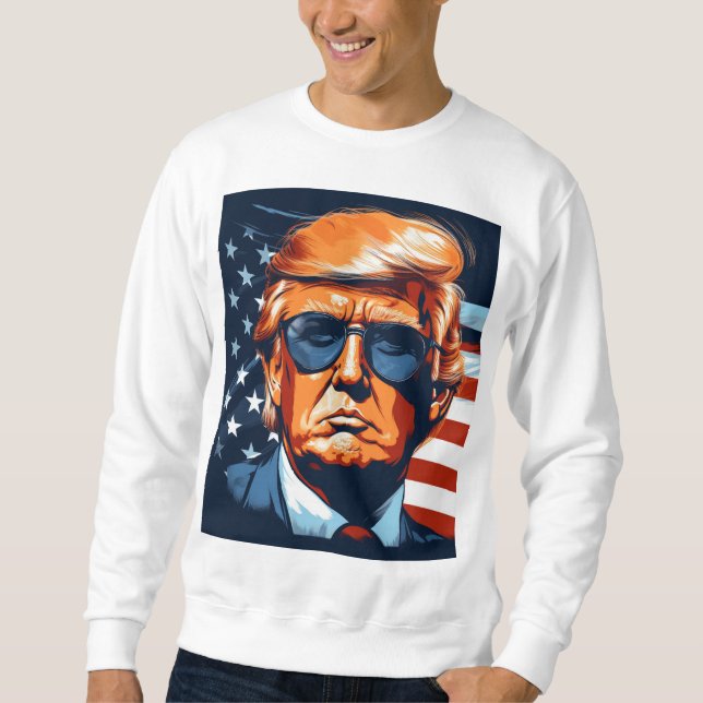 Sweatshirt Trump 2024 - USA - Make America Great Again (Devant)