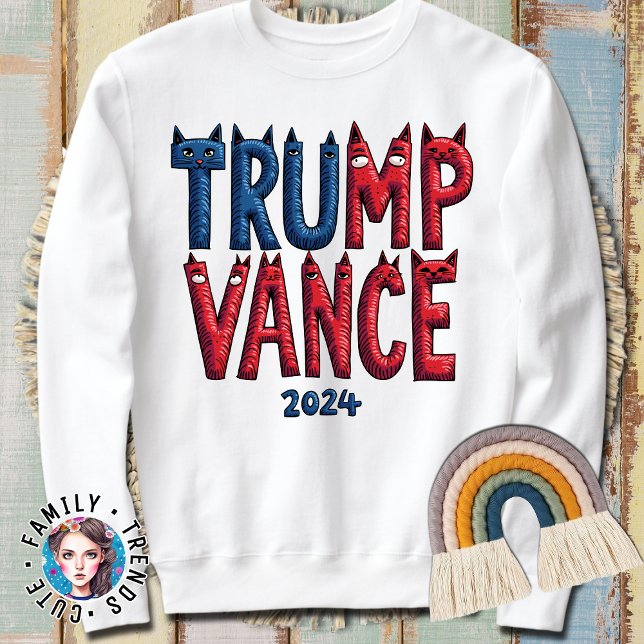 Sweatshirt Trump JD Vance 2024 Cat (Créateur téléchargé)