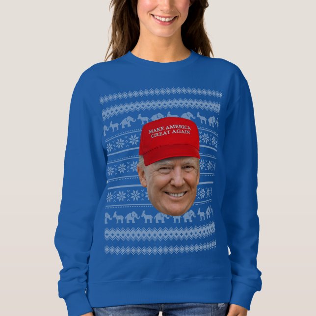 Sweatshirt TRUMP MAGA Noël (Devant)