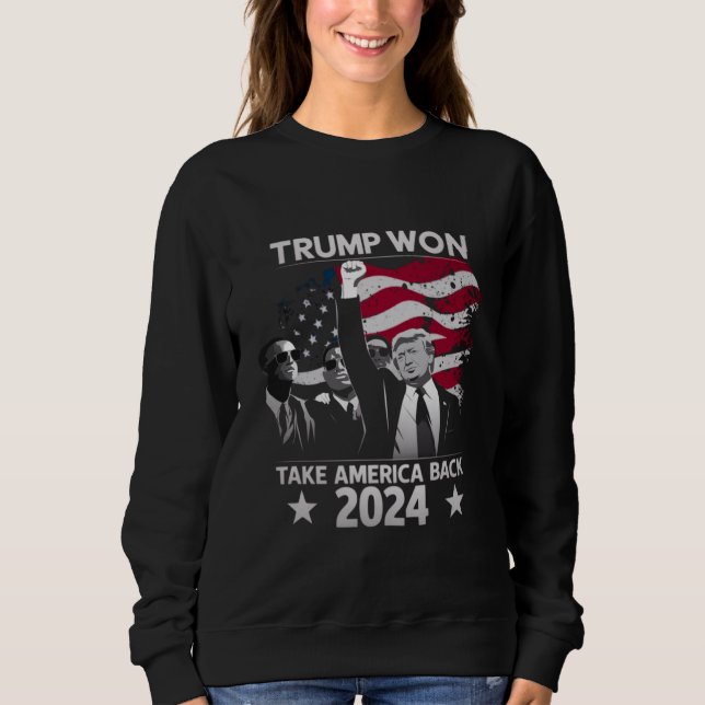 Sweatshirt Trump remporte à nouveau l'Amérique en 2024 (Devant)