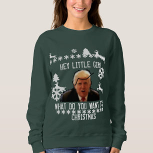 Sweatshirt Trump, un chanteur de Noël incroyablement laid