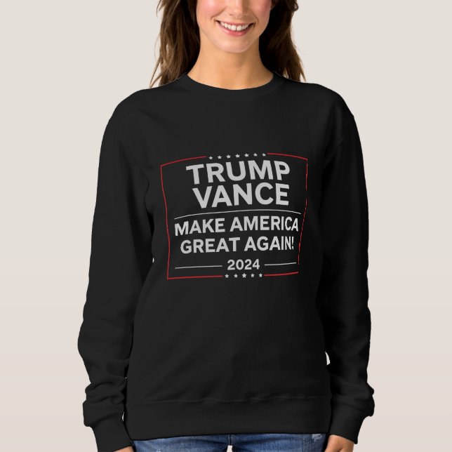 Sweatshirt Trump Vance 2024 Président JD Vance Vice MAGA (Devant)