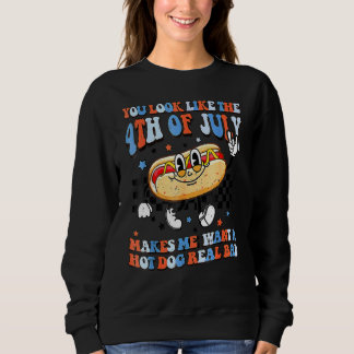 Sweatshirt Tu As L'Air 4 juillet Me Fait Vouloir Un Chien Cha