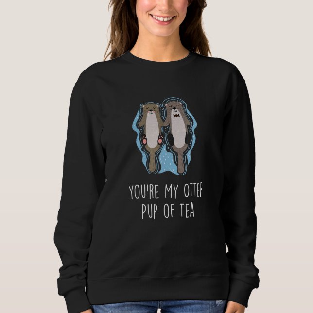 Sweatshirt Tu es ma tasse de Otter Couples de Otter Sea Otte (Devant)