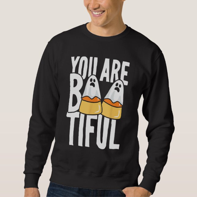 Sweatshirt Tu Es Un Petit Bonbon Fou Fantôme De Maïs Drôle Ha (Devant)