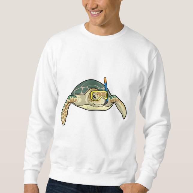 Sweatshirt Tuba de plongée pour tortue (Devant)