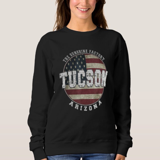 Sweatshirt Tucson Arizona  Vintage American flag (Devant)