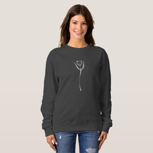 Sweatshirt Tulipe - Illustration Élégante (Devant entier)