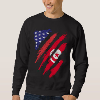Sweatshirt Tunisia American Grown Flag USA Patriot Heritage M