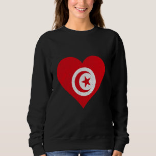 Sweatshirt Tunisie Drapeau Vintage coeur Tunisian Pride Tunis