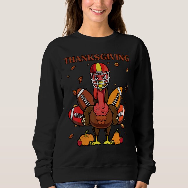 Sweatshirt Turkey American Football Thanksgiving Turkey Squad (Devant)